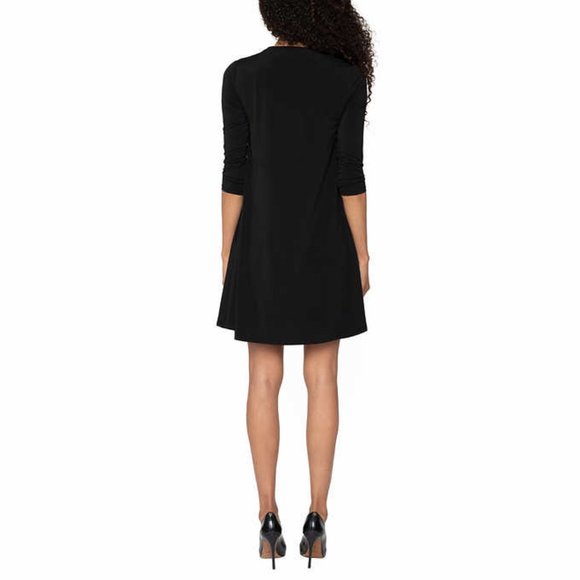 NWT Leota Women's Mini Swing Little Black Dress Nightclub Size XL $70 8HL070 - Picture 2 of 4